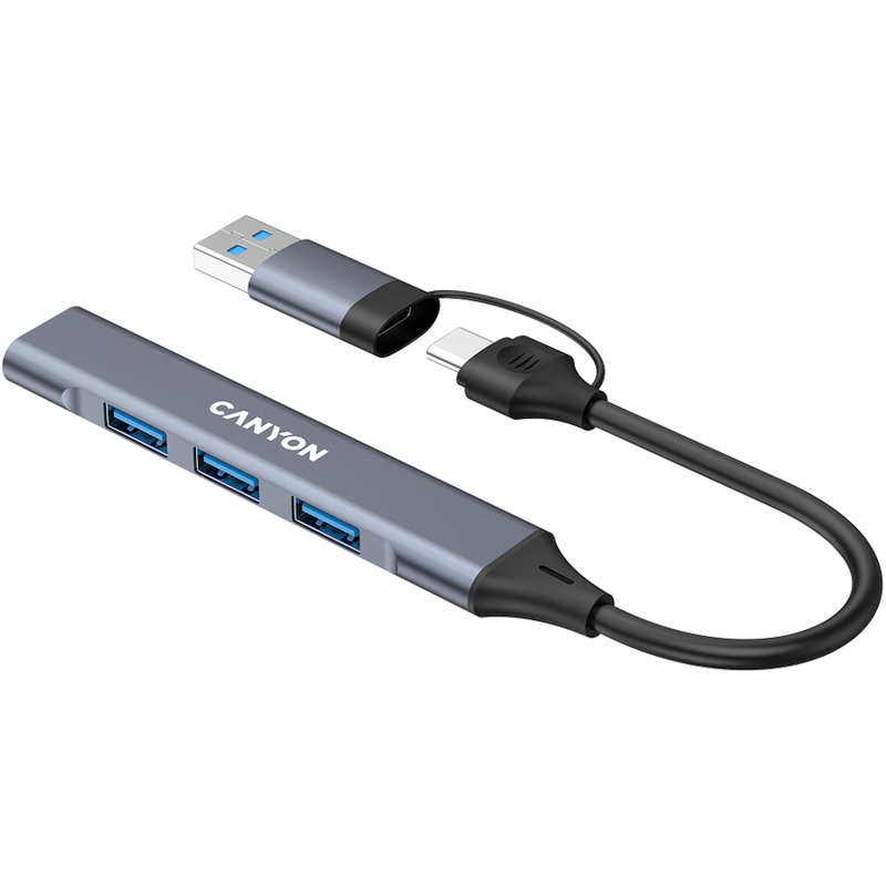 CANYON HUB DS-02 4 w 1 USB-A/C Szary-10
