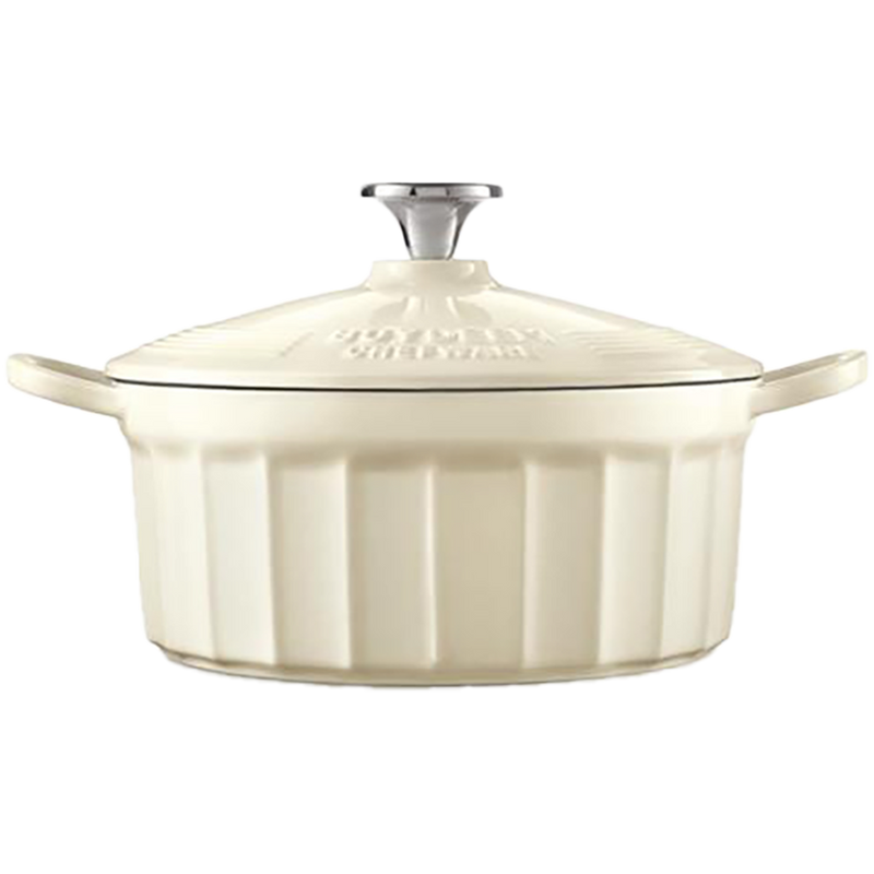 BUYDEEM Emaliowane naczynie żeliwne 2,9L, CP521, Oat White-1