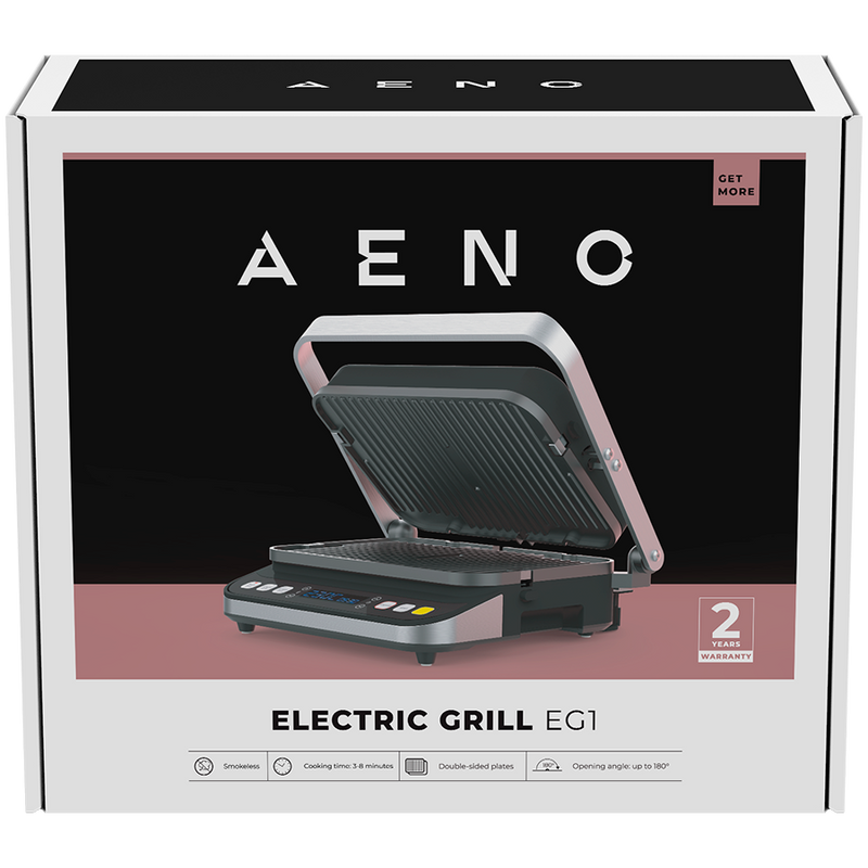 AENO EG1 Grill elektryczny 2000W 3 tryby Timer 320x220 Czarny-17