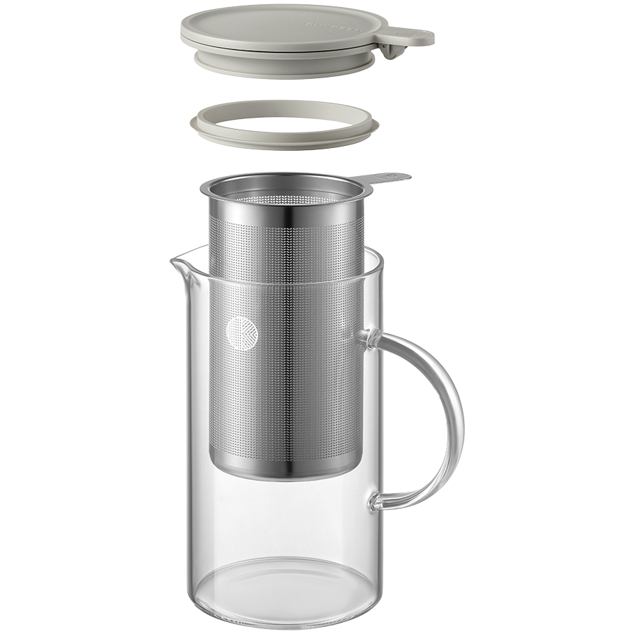 BUYDEEM Szklany dzbanek z zaparzaczem 800ml, CD2002