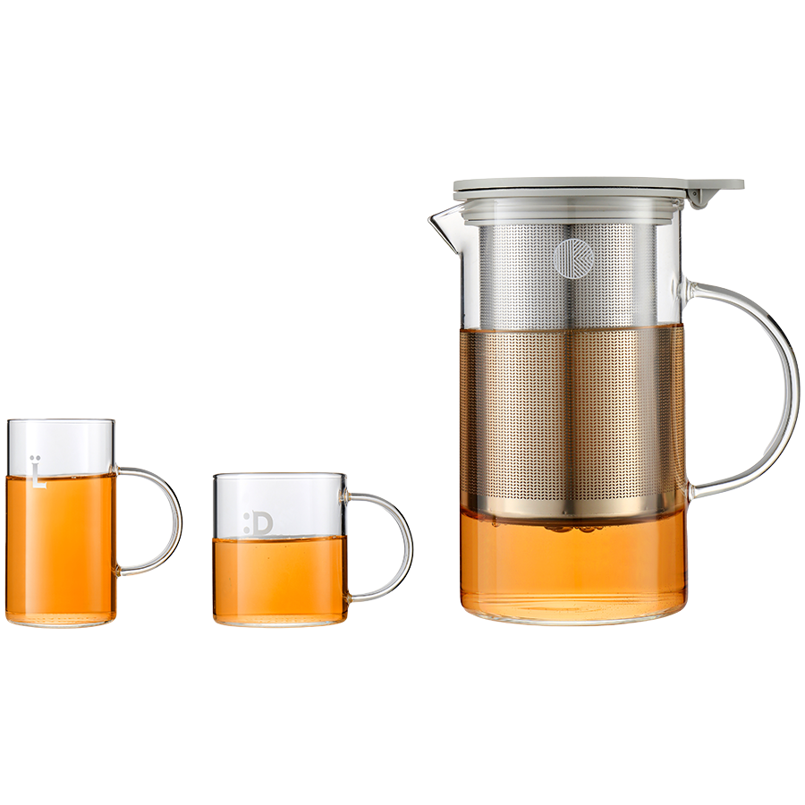 BUYDEEM Szklany dzbanek z zaparzaczem 800ml, CD2002