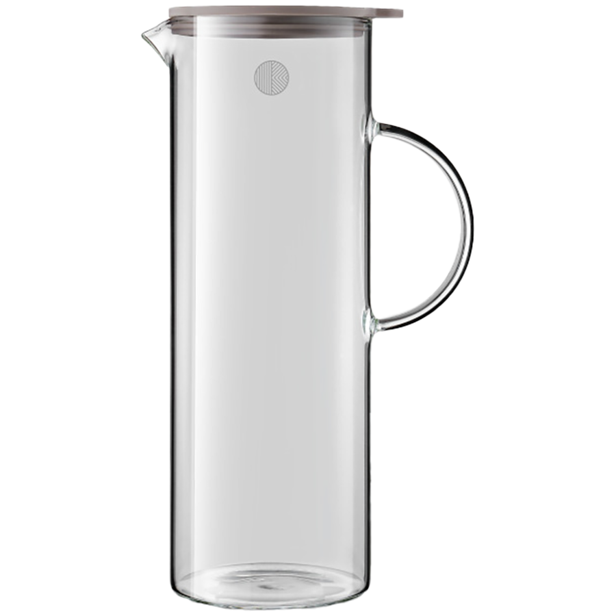 BUYDEEM Szklany Dzbanek z silikonową pokrywką 1200ml, CD2003
