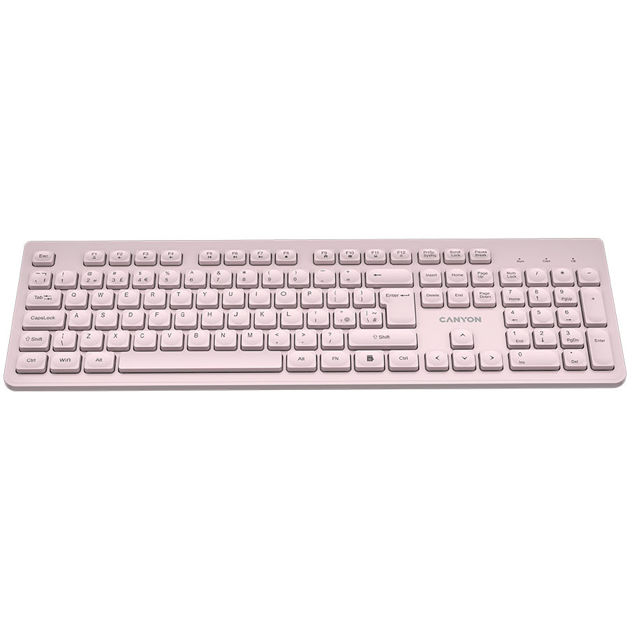 CANYON Klawiatura HKB-W01 UK/US AAA Bezprzewodowa Beżowa