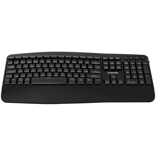 CANYON Klawiatura HKB-W6 Bezprzewodowa Ergonomia Czarna