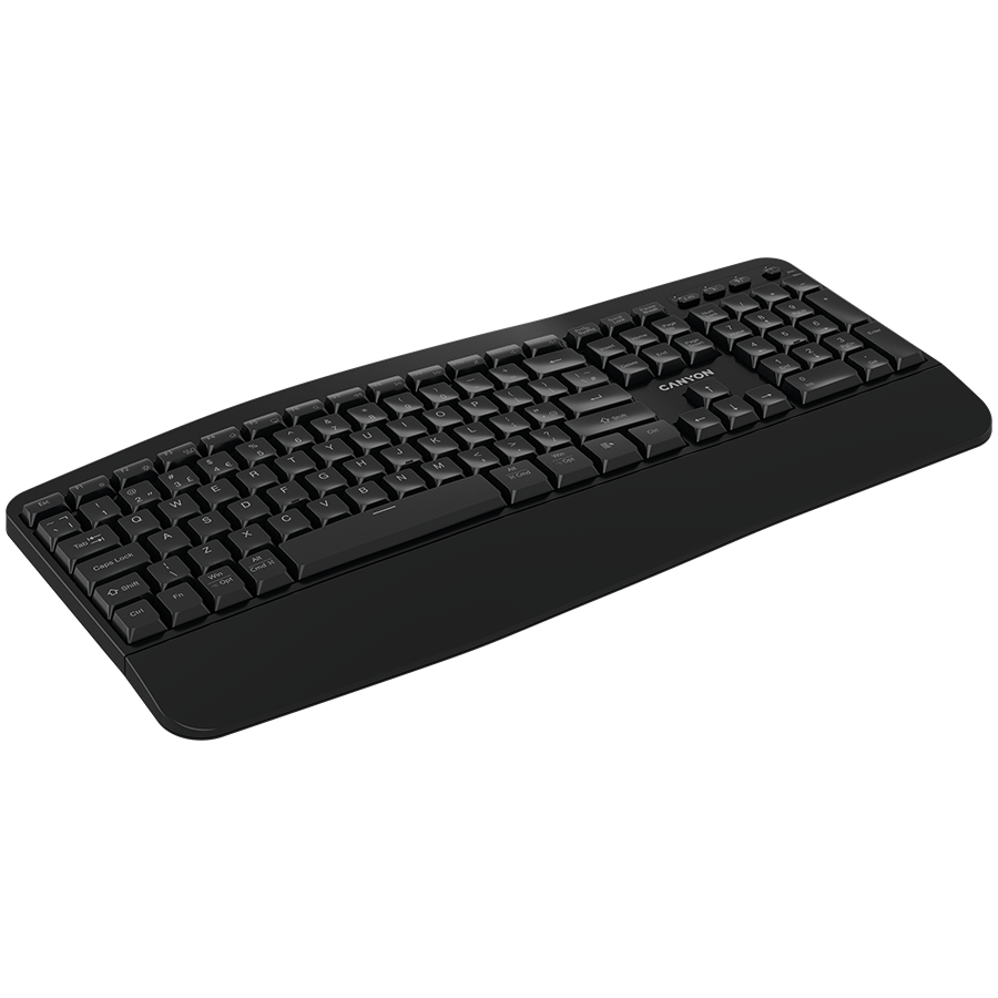 CANYON Klawiatura HKB-W6 Bezprzewodowa Ergonomia Czarna