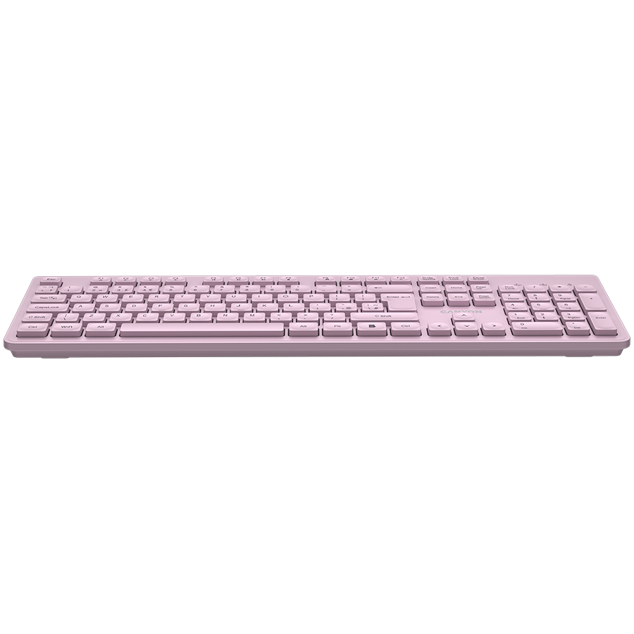 CANYON Klawiatura HKB-W01 UK/US AAA Bezprzewodowa Różowa-3