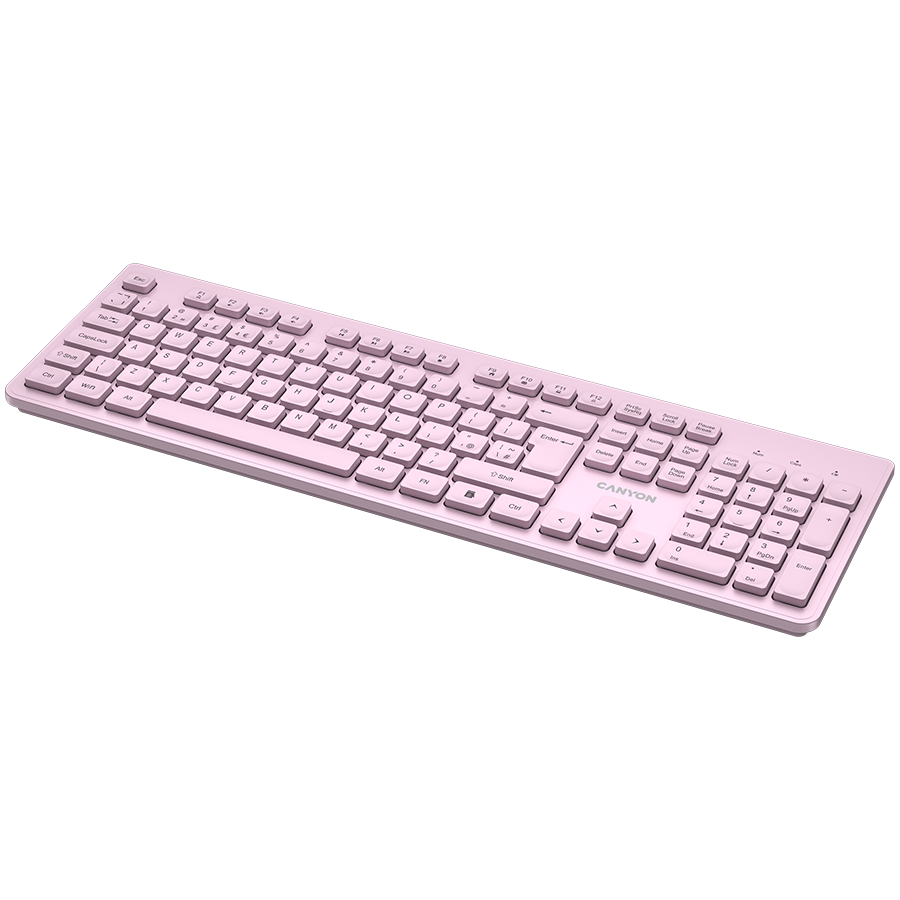CANYON Klawiatura HKB-W01 UK/US AAA Bezprzewodowa Różowa-4