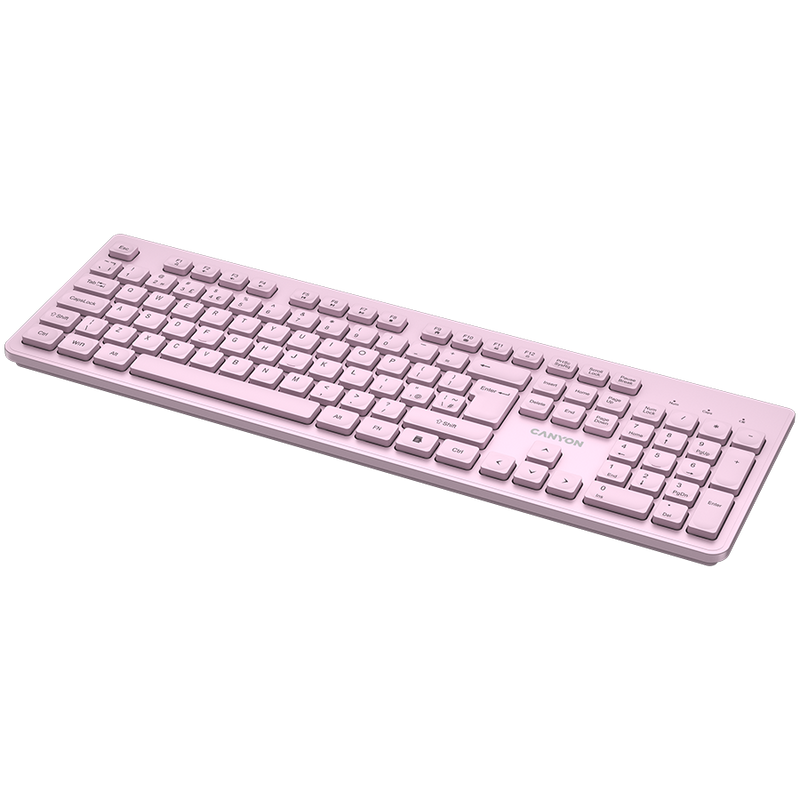 CANYON Klawiatura HKB-W01 UK/US AAA Bezprzewodowa Różowa-9