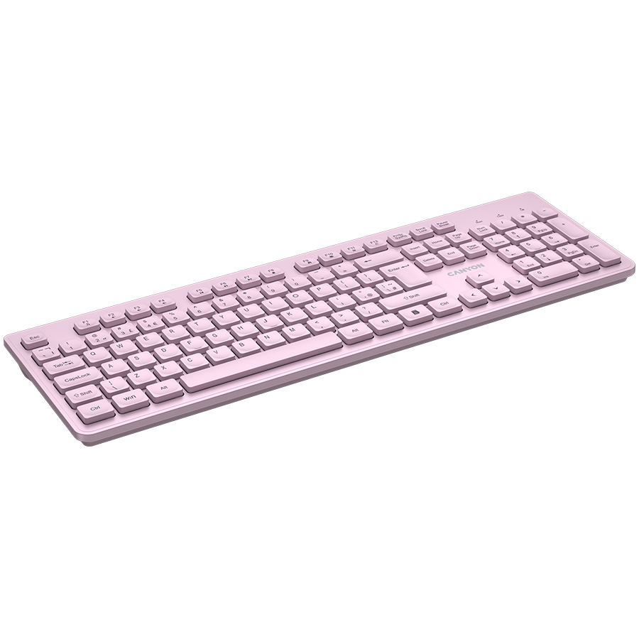 CANYON Klawiatura HKB-W01 UK/US AAA Bezprzewodowa Różowa-5