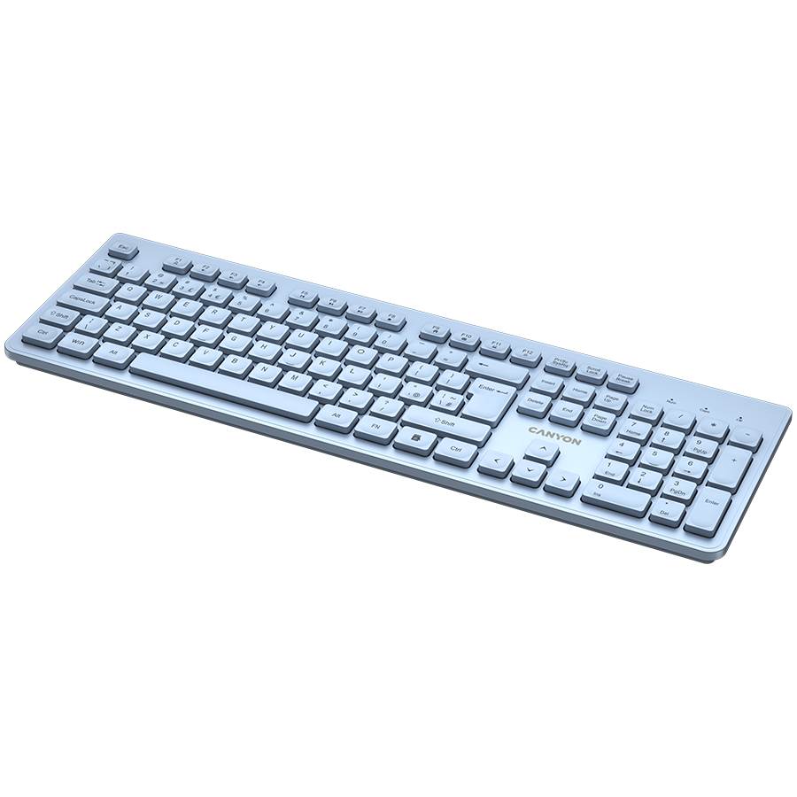 CANYON Klawiatura HKB-W01 UK/US AAA Bezprzewodowa Niebieska