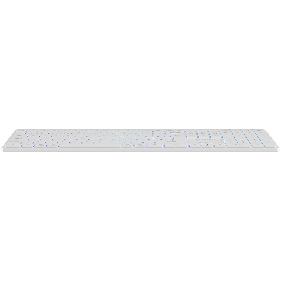 CANYON Klawiatura HKB-W11 UK/US RGB Dwa Tryby Bezprzewodowa Biała-3