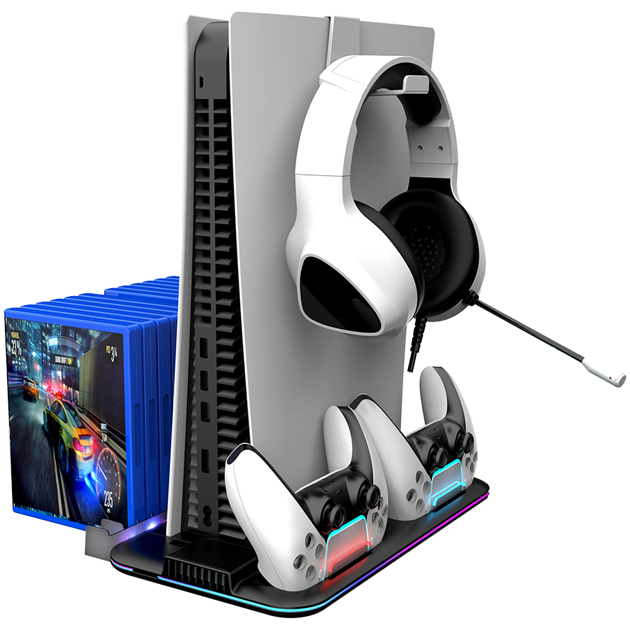 CANYON Podstawka chłodząca CS-51 RGB PS5 Slim/DE Ładowanie Czarna