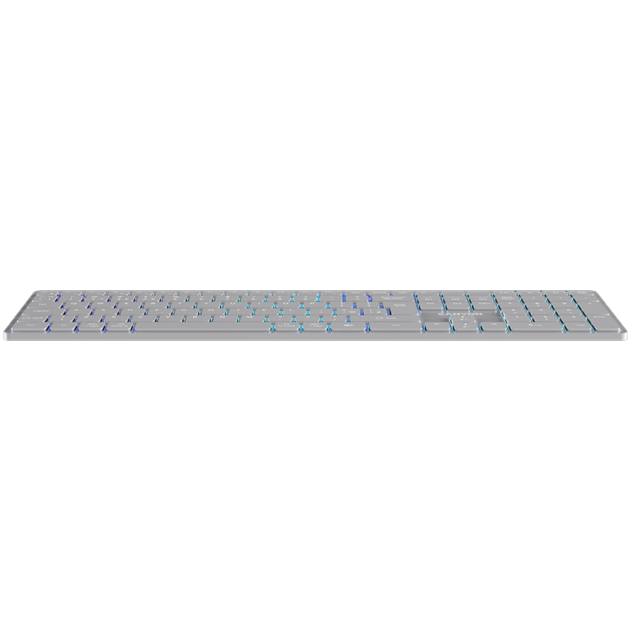 CANYON Klawiatura HKB-W11 UK/US RGB Dwa Tryby Bezprzewodowa Szara