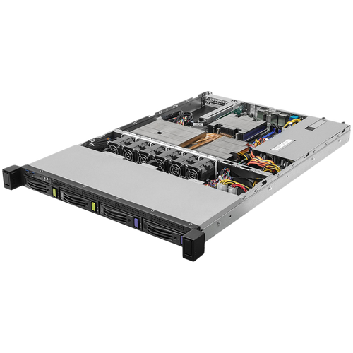 ASROCK Barebone 1U Rackmount (AM5 , 4xDDR5, 2x 3.5'' HDD, 2x 2.5'' NVME or 2x 3.5'' SATA, 1 x M.2 PCIe5.0 x4, 1xPCIe 4.0 x16, 2x RJ45 (10 GbE), 2x RJ45 (1GbE) 1x HDMi, 1x DP, 1x Serial port, 4x USB 3.2 Gen1, 650W 80+ Platinum, 1Y