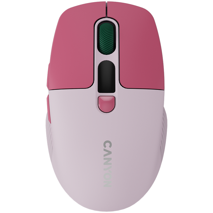 CANYON Mysz bezprzewodowa MW-26 LCD Cicha Dwa Tryby Różowa