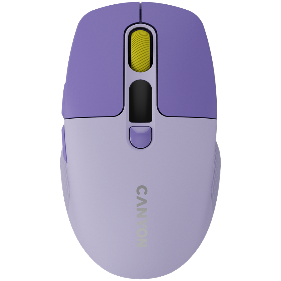 CANYON Mysz bezprzewodowa MW-26 LCD Cicha Dwa Tryby Fioletowa