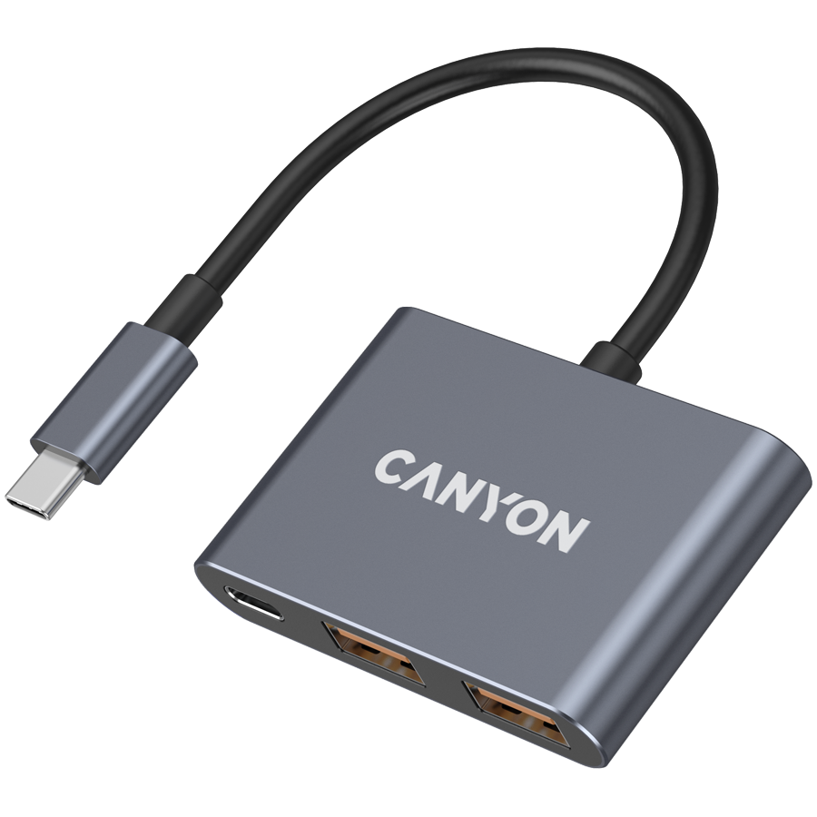 CANYON HUB DS-3 3 w 1 USB-C Ciemnoszary