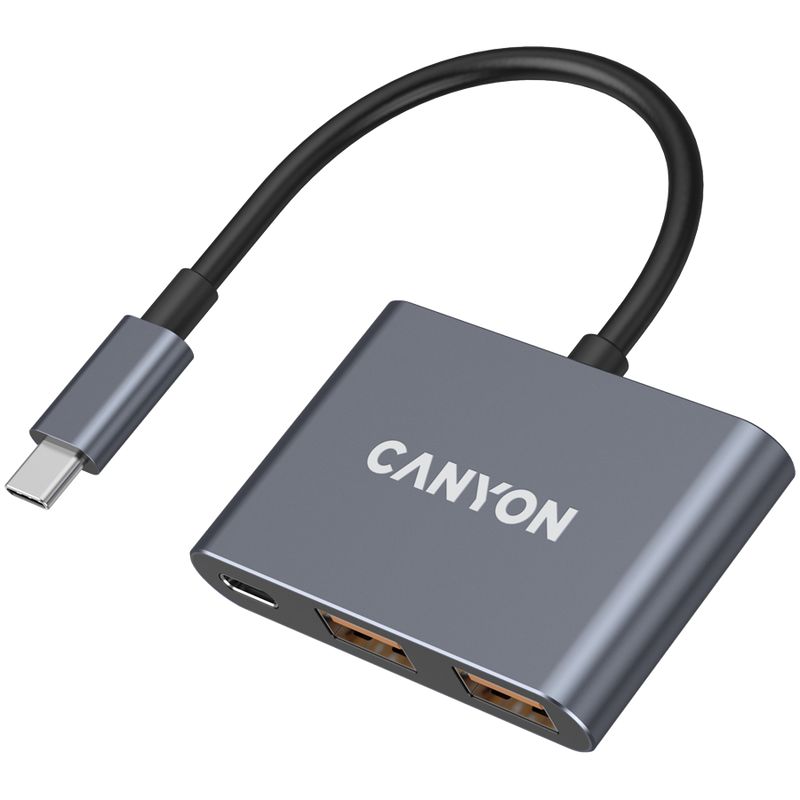 CANYON HUB DS-3 3 w 1 USB-C Ciemnoszary-1