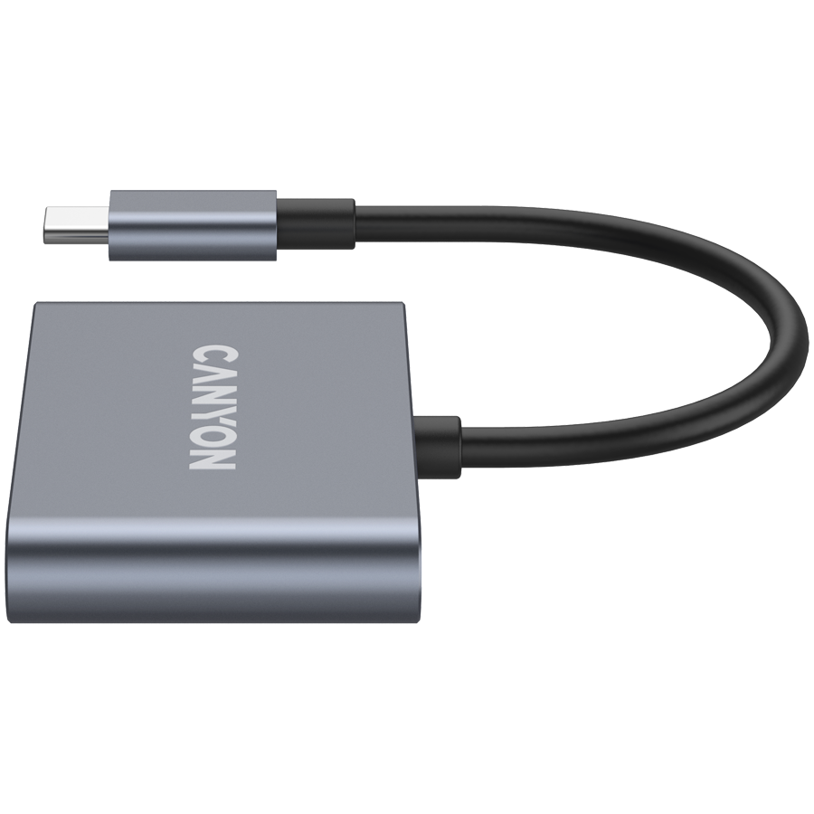 CANYON HUB DS-3 3 w 1 USB-C Ciemnoszary