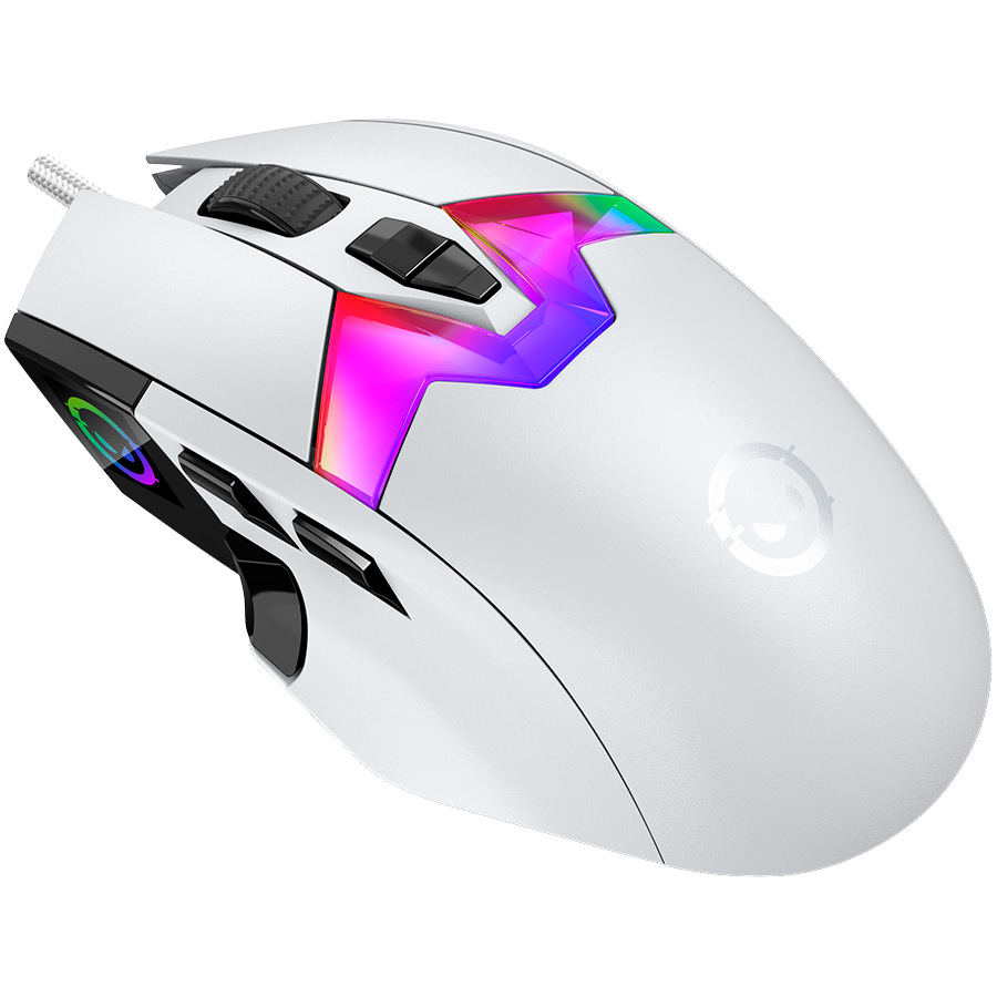 LORGAR Mysz Gamingowa Pro MSP80, 8000 Hz, Biała