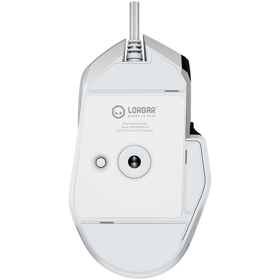LORGAR Mysz Gamingowa Pro MSP80, 8000 Hz, Biała
