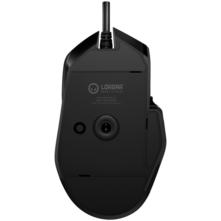 LORGAR Mysz Gamingowa Pro MSP80, 8000 Hz, Czarna