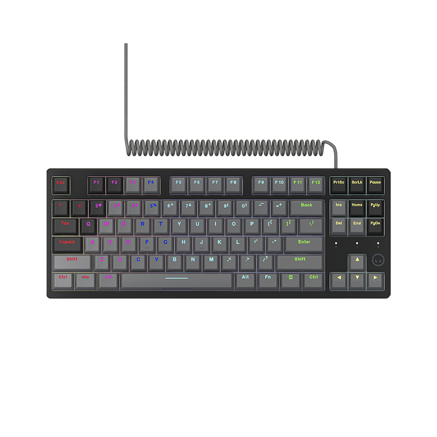 LORGAR Klawiatura Gamingowa Przewodowa Azar 514, mechaniczna, RGB, Czarna