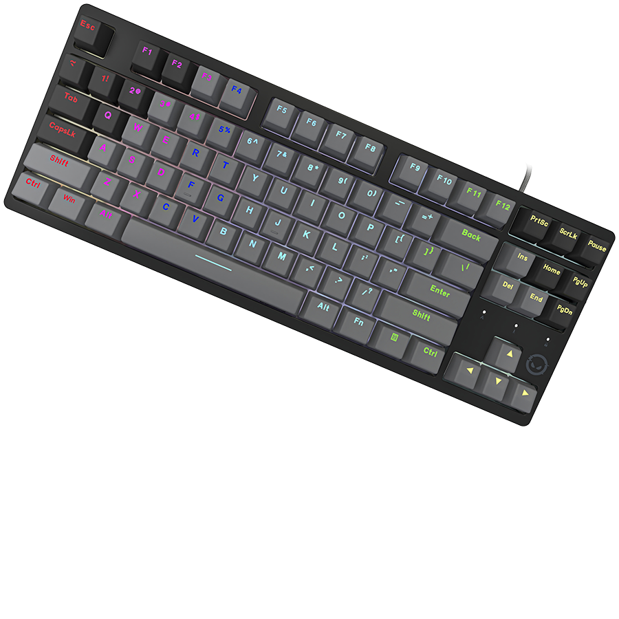 LORGAR Klawiatura Gamingowa Przewodowa Azar 514, mechaniczna, RGB, Czarna