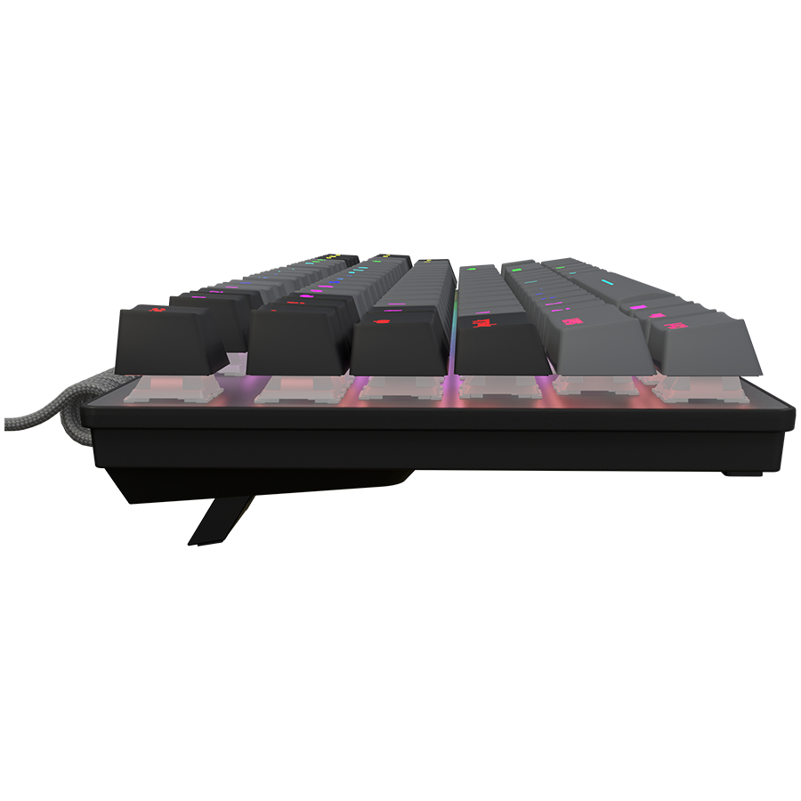 LORGAR Klawiatura Gamingowa Przewodowa Azar 514, mechaniczna, RGB, Czarna
