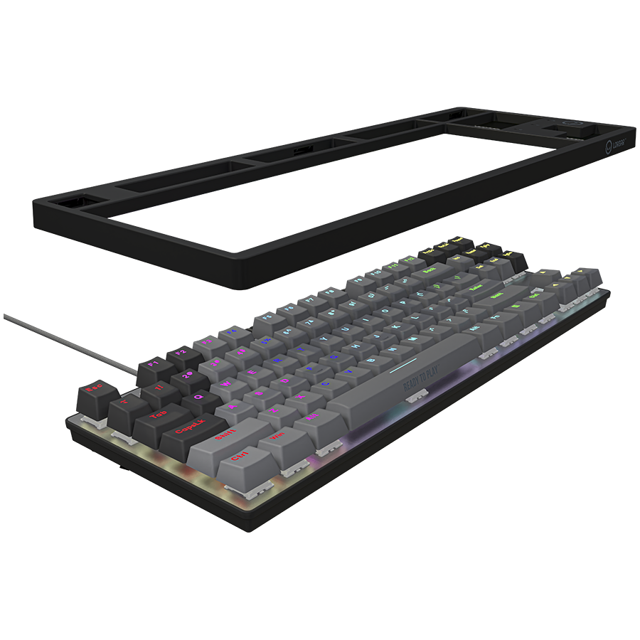 LORGAR Klawiatura Gamingowa Przewodowa Azar 514, mechaniczna, RGB, Czarna