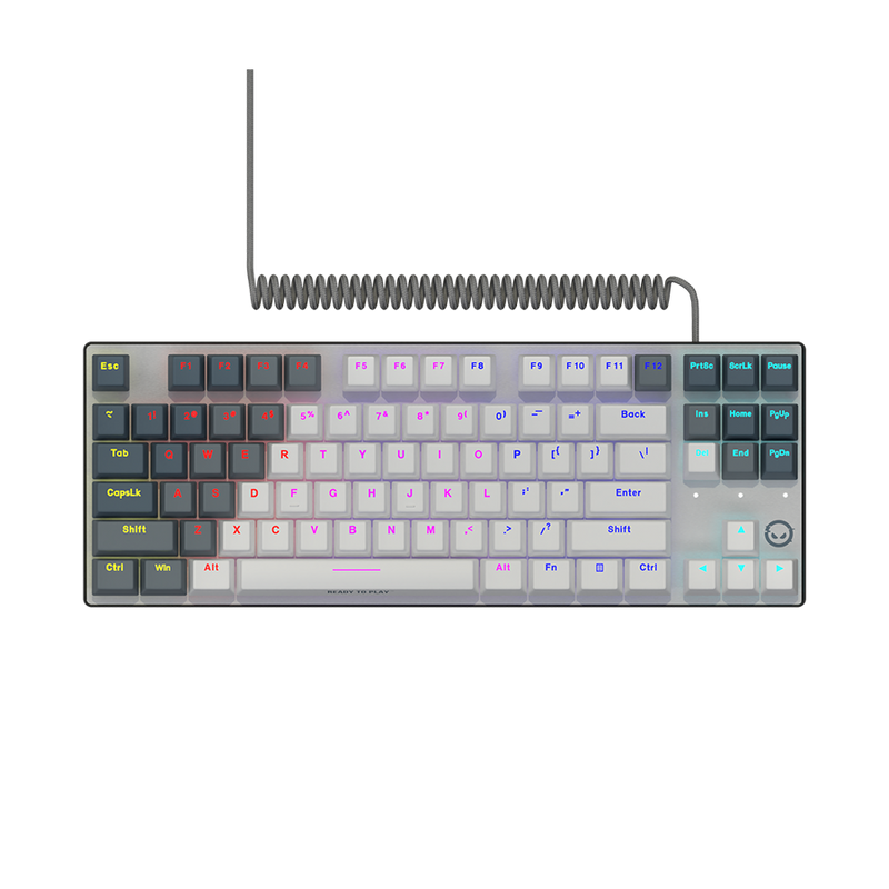 LORGAR Klawiatura Gamingowa Przewodowa Azar 514, mechaniczna, RGB, Biała-10