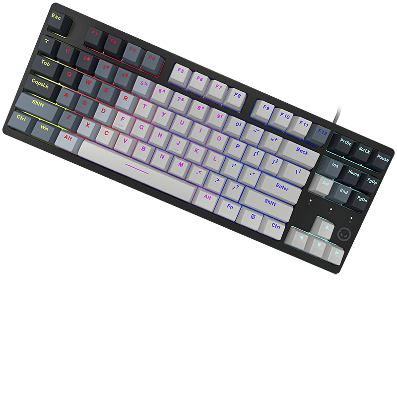 LORGAR Klawiatura Gamingowa Przewodowa Azar 514, mechaniczna, RGB, Biała-3