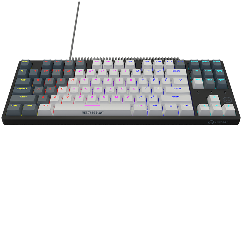 LORGAR Klawiatura Gamingowa Przewodowa Azar 514, mechaniczna, RGB, Biała-13