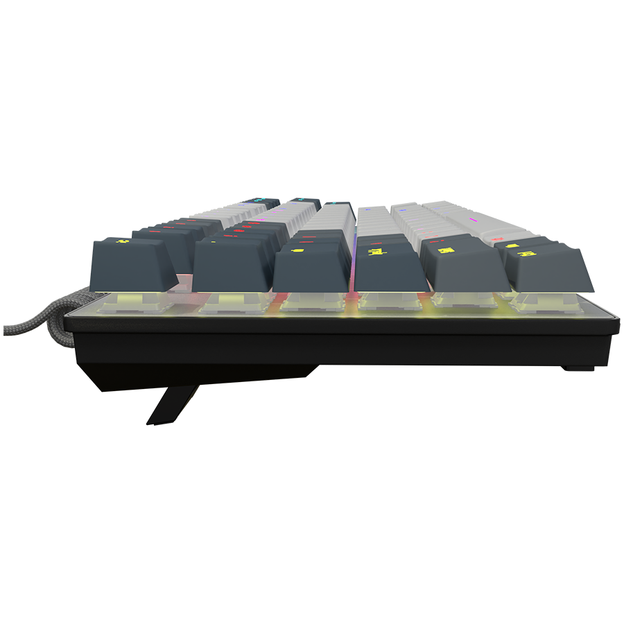 LORGAR Klawiatura Gamingowa Przewodowa Azar 514, mechaniczna, RGB, Biała-14