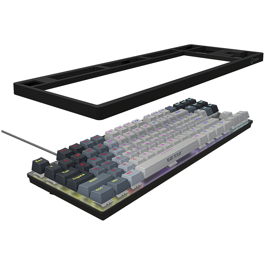 LORGAR Klawiatura Gamingowa Przewodowa Azar 514, mechaniczna, RGB, Biała-16