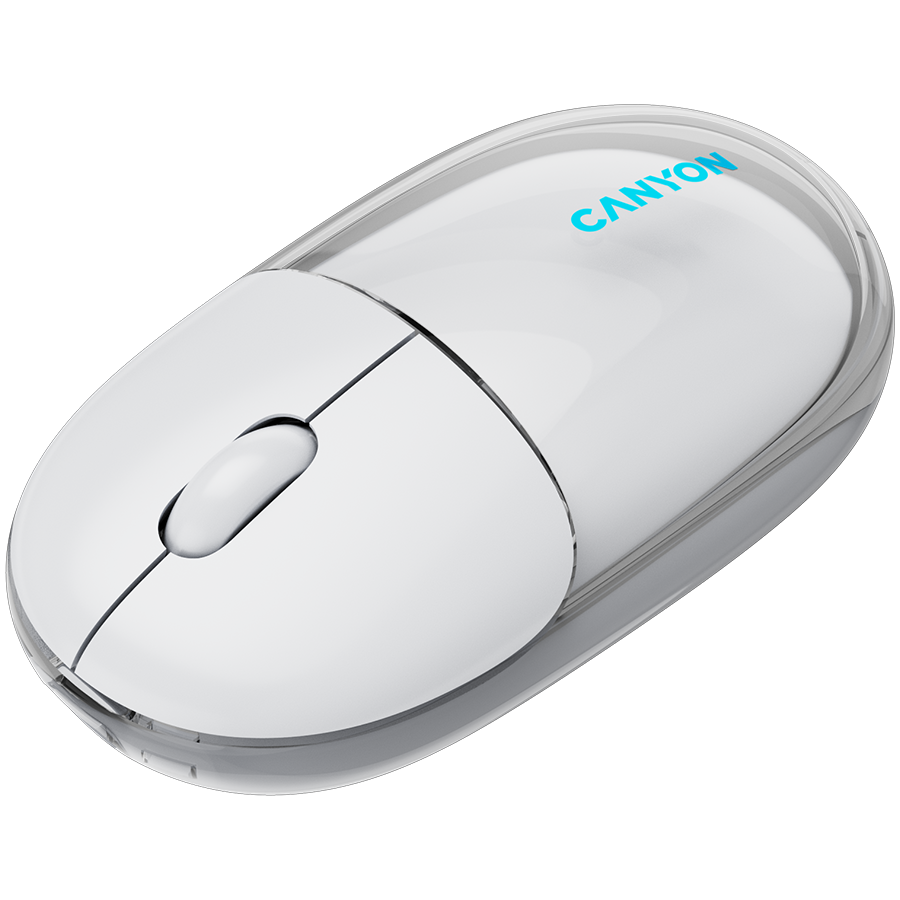 CANYON mouse OnClick 24 BT/ Wireless Transparent/White-5