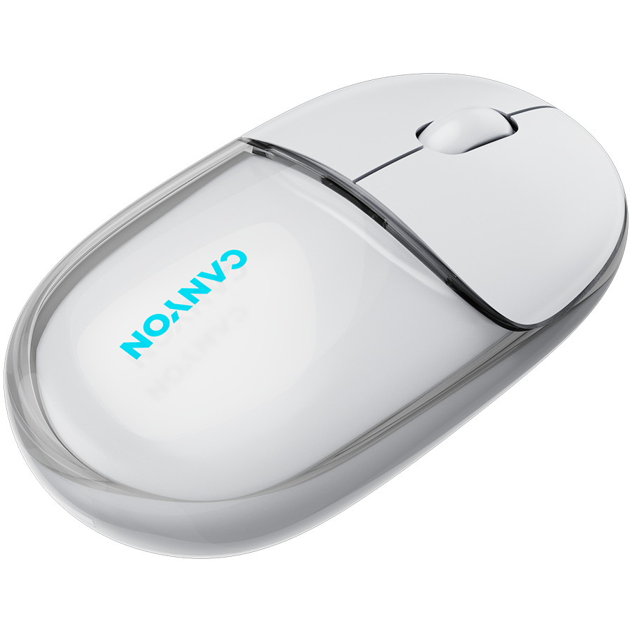 CANYON mouse OnClick 24 BT/ Wireless Transparent/White-6