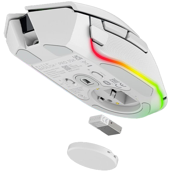 RAZER Mysz Gamingowa Basilisk V3 Pro 35K, Bezprzewodowa, Biała-6