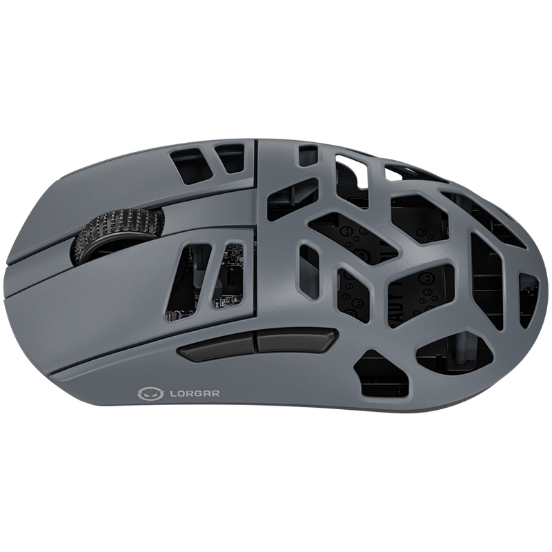 LORGAR Mysz Gamingowa MSE90W, Bezprzewodowa ze stopu magnezu, Ciemnoszara-3