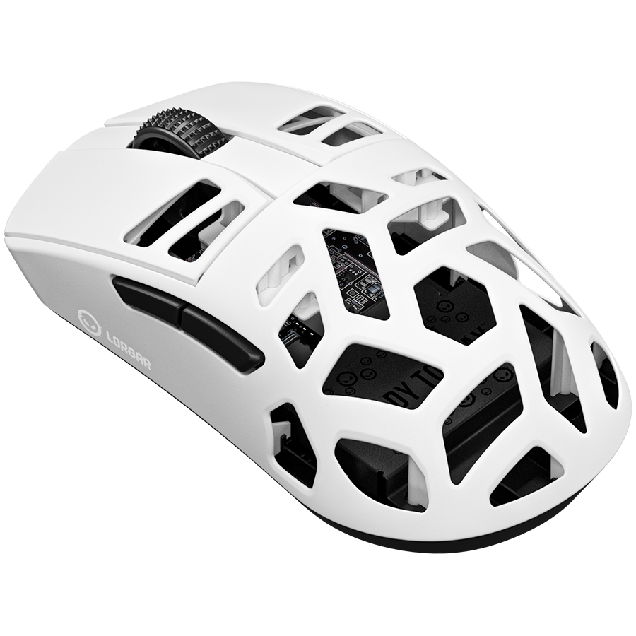 LORGAR Mysz Gamingowa MSE90W, Bezprzewodowa ze stopu magnezu, Biała