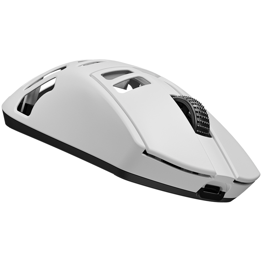 LORGAR Mysz Gamingowa MSE90W, Bezprzewodowa ze stopu magnezu, Biała