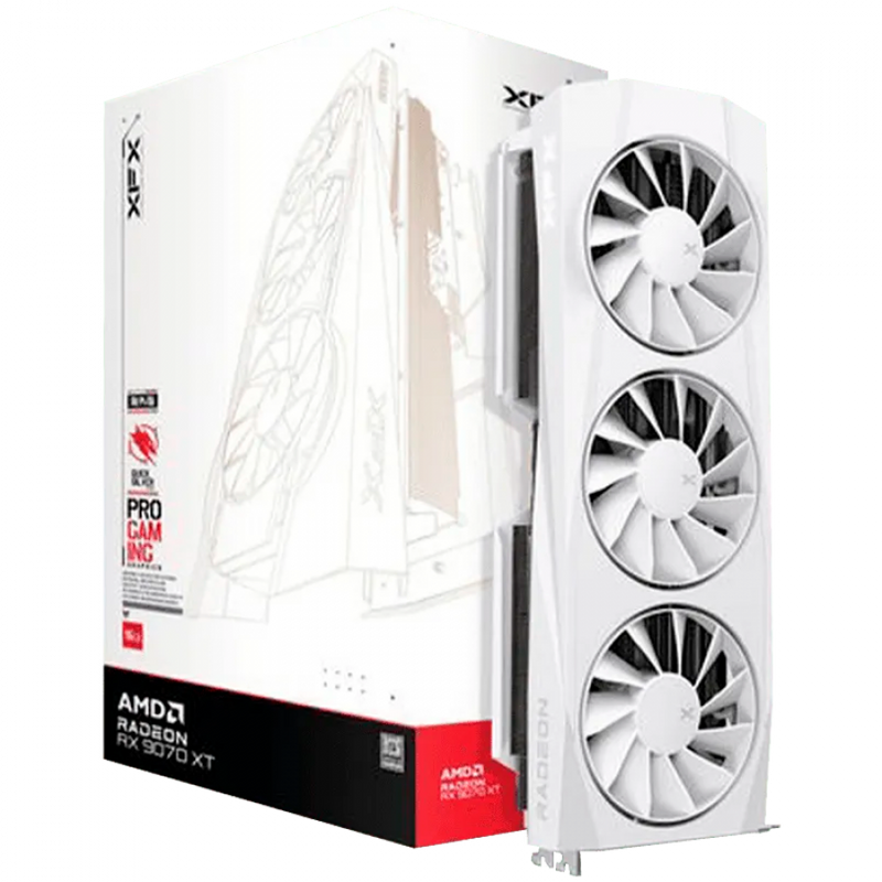 XFX Quicksilver AMD Radeon RX 9070XT White 16GB GDDR6 256-bit HDMI 3xDP-1