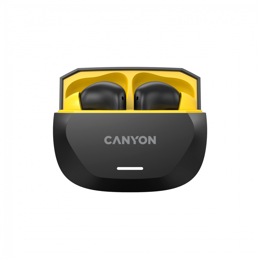 CANYON Słuchawki HEXAGON 7 TWS ANC+ENC Qi Czarno-Żółte-3