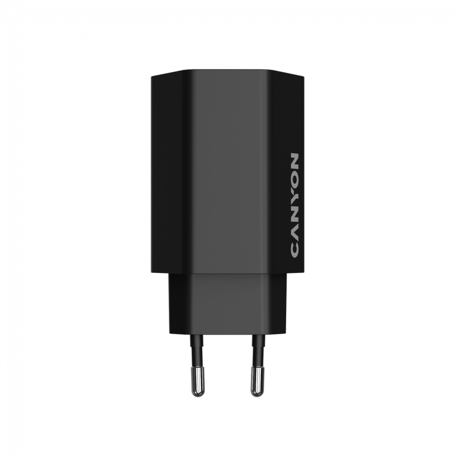 CANYON Ładowarka sieciowa HEXAGON 65 GaN 65W 2xPD 1xQC EU Czarna