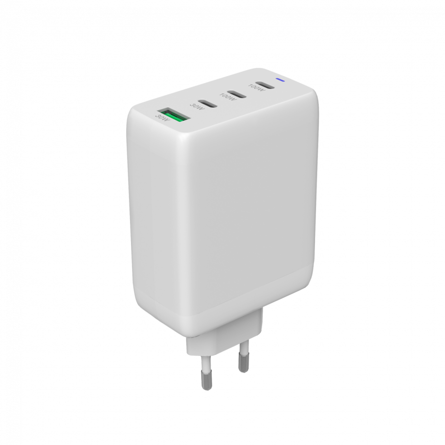 CANYON Ładowarka sieciowa CU100ACC GaN 100W 3xPD 1xQC EU Biała