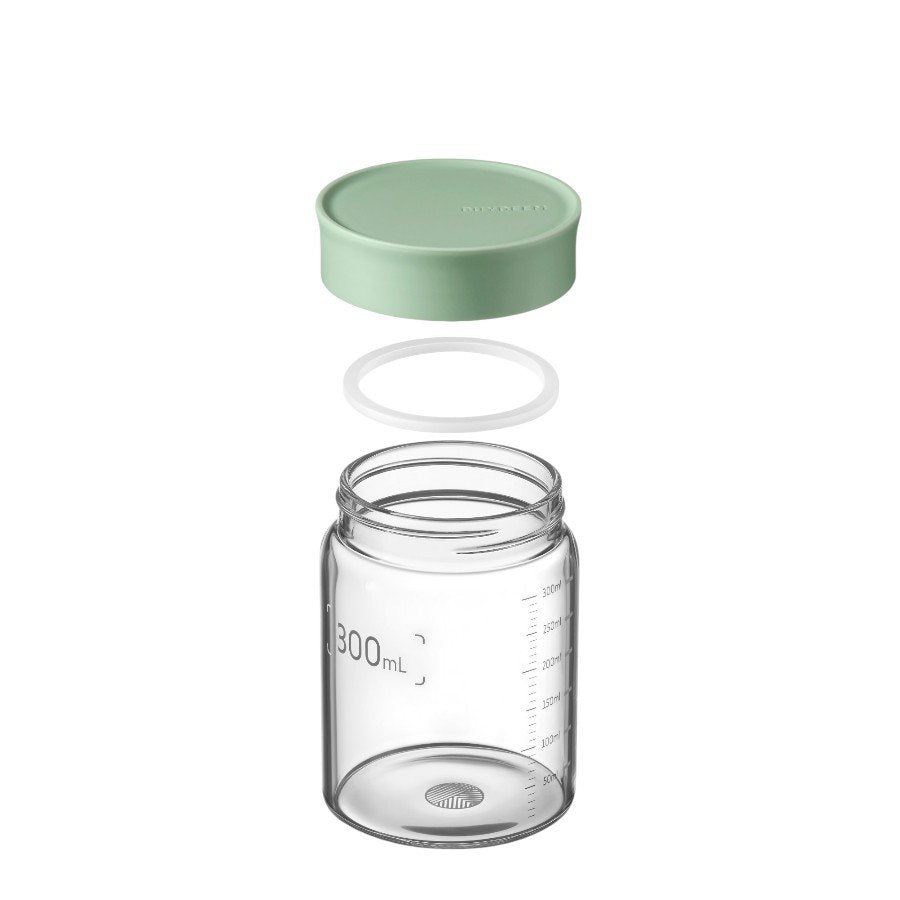 BUYDEEM Szklane słoiczki 300ml z nakrętką wze Cozy Greenish, CS1002/A1