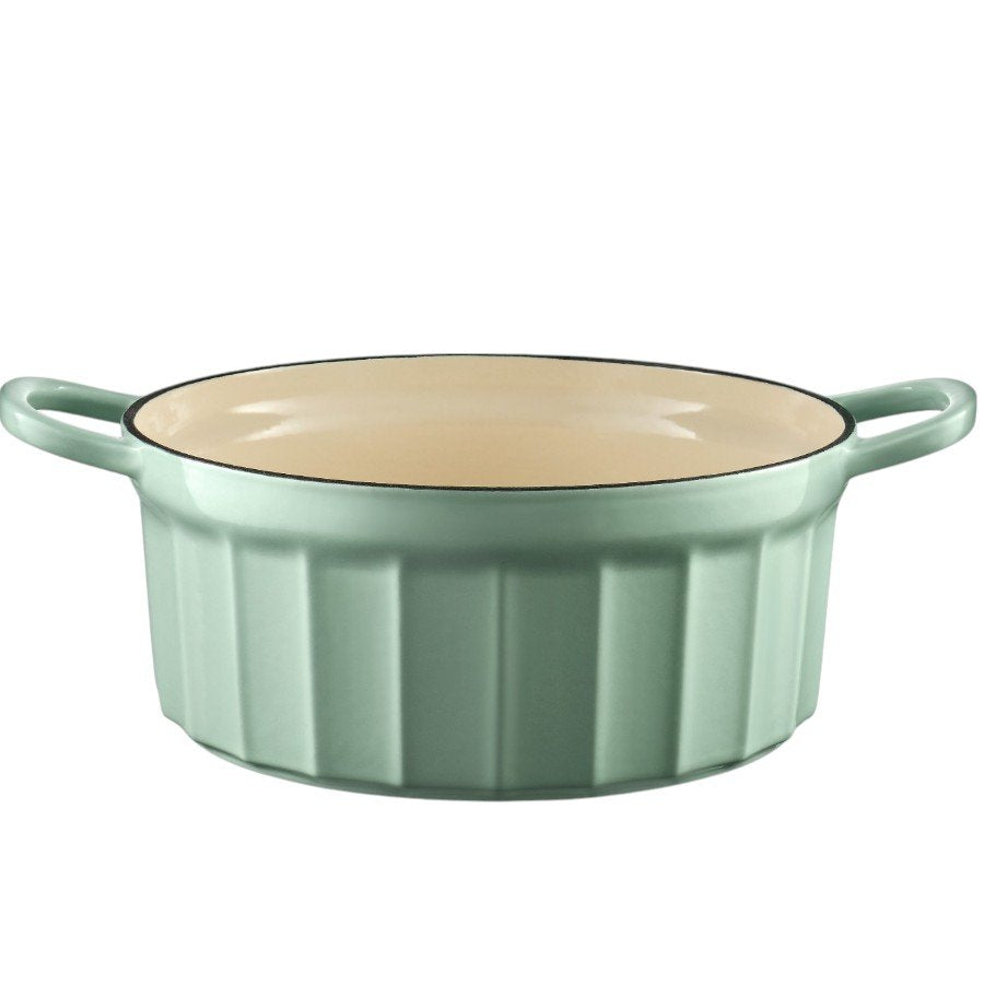 BUYDEEM Emaliowane naczynie żeliwne 2,9L, CP521, Cozy Greenish