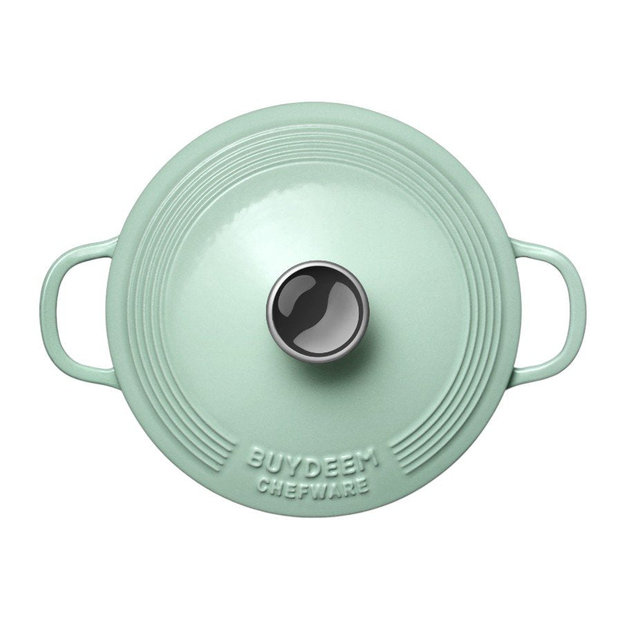 BUYDEEM Emaliowane naczynie żeliwne 2,9L, CP521, Cozy Greenish
