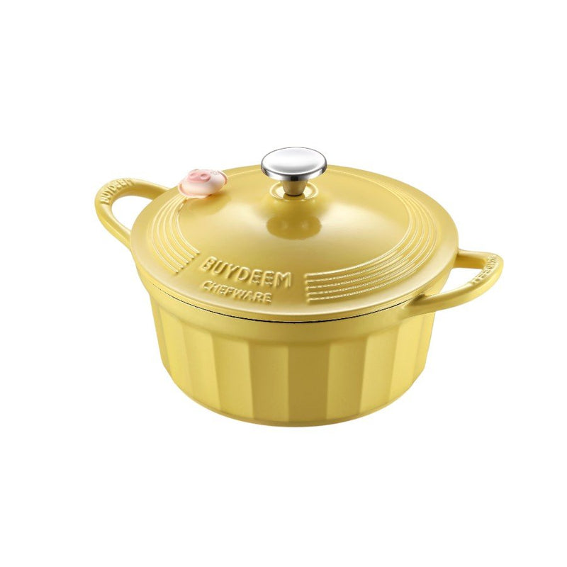 BUYDEEM Emaliowane naczynie żeliwne 3,9L, CP551, Mellow Yellow-2