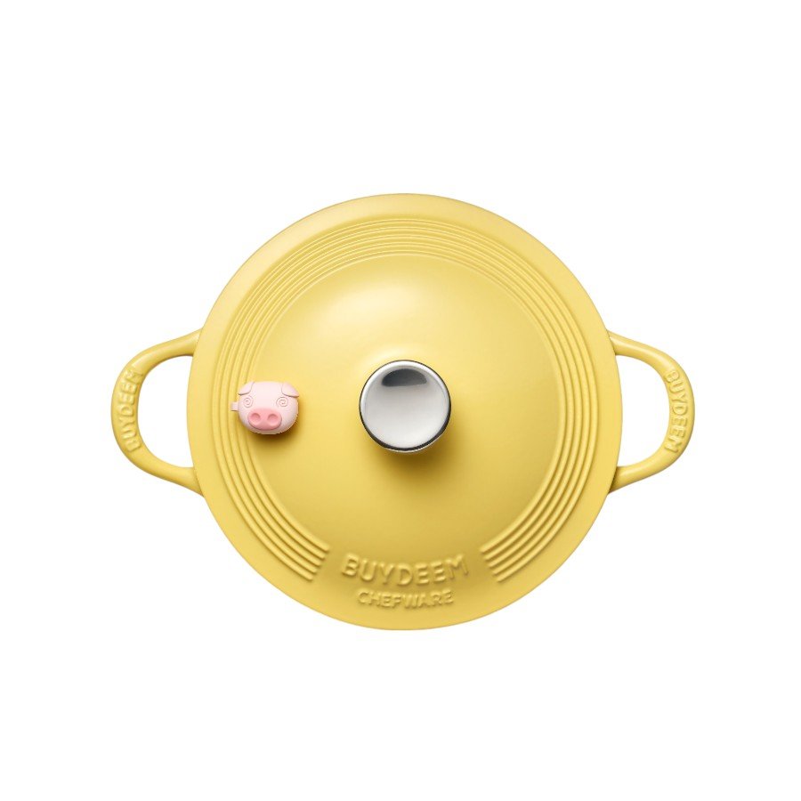 BUYDEEM Emaliowane naczynie żeliwne 3,9L, CP551, Mellow Yellow-4